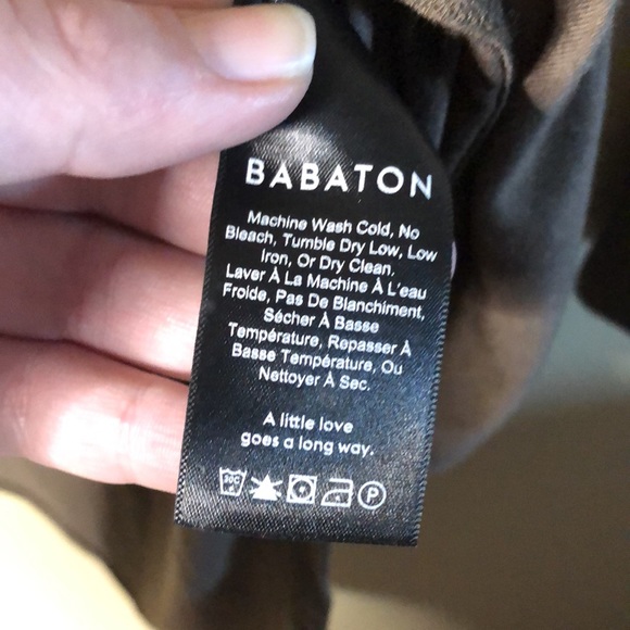 Babaton light weight 3/4 sleeve olive top - Picture 3 of 5